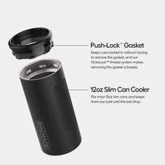 Hopsulator Slim | Black Stainless | 12oz Slim Cans